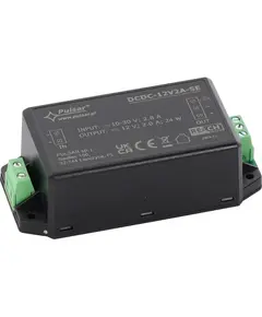PULSAR DCDC-12V2A-SE DC/DC konverter 12 V 2 A step up/step down IP20 f&eacute;mh&aacute;zas professzion&aacute;lis kivitel
