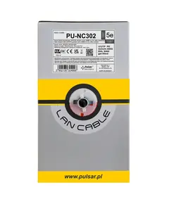 PULSAR Network Cable, U/UTP, PE, gel-filled, cat 5e, 24AWG, Cu, Fca, 305m (outdoor)