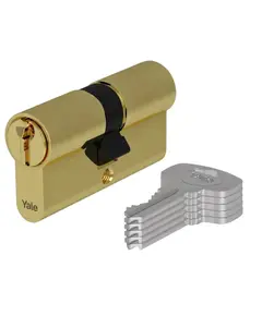 YALE ASSA ABLOY - Yale 650 Series High Security – Magas biztonsági szintű kétoldalas cilinder zárbetét (40/50, szatén nikkel) - vészfunkció (VF)