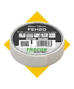 TRACON Tracon szigetelőszalag feh&eacute;r 20x18 mm FEH20 szigetelő szalag