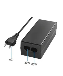 GENATA GNT-53011 dupla portos Gigabit PoE injektor PoE kimeneti teljes&iacute;tm&eacute;ny: DC 52 V/max. 60 watt