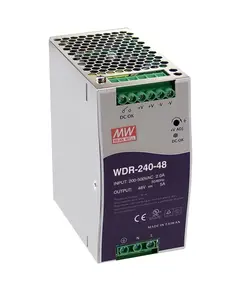PULSAR WDR-240-24 24V 240W 10A DIN s&iacute;nre szerelhető IP20 t&aacute;pegys&eacute;g f&eacute;mh&aacute;zas