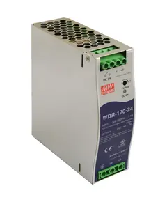 PULSAR WDR-120-24 24V 120W 5A DIN s&iacute;nre szerelhető t&aacute;pegys&eacute;g IP20 f&eacute;mh&aacute;zas