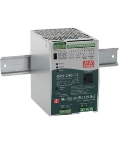 PULSAR DRS-240-12 240W 12V DC 4.6A/15.4A DIN s&iacute;nre szerelhető IP20 t&aacute;pegys&eacute;g f&eacute;mh&aacute;zas