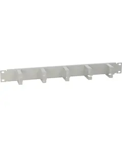 PULSAR Metal cable management panel 1U vízszintes szürke acél IP20 482,6 mm x 44,4 mm professzionális rack szekrényhez