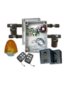 PROTECO KIT-ASTER NEW-3 szárnyaskapu mozgató szett 2m kapuszárnyig 230V - Q80A vezérlés, RF40 infra, 2db ANGIE távirányító, PRLPIOR villogó