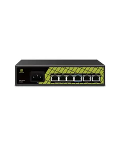 GENATA PoE Switch 4FE+2FE(UP-LINK) 60WATTOS PORTTAL! 130M ÉS 250M POE KÖZVETLEN 230V TÁPKÁBELRŐL