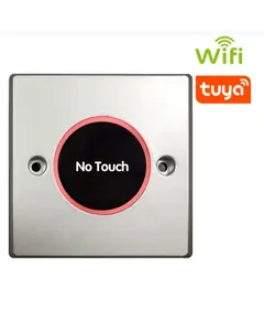 HONNOR SECURITY HS-OP-12-wifi - Wifi-s, &eacute;rint&eacute;s n&eacute;lk&uuml;li kil&eacute;pő (exit) gomb, Tuya alkalmaz&aacute;ssal, piros - z&ouml;ld f&eacute;ny, NO/NC/COM - NC