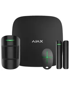 AJAX SYSTEMS Ajax StarterKit Black: 1 db AJAX HUB, 1 db MotionProtect, 1 db DoorProtect, 1 db SpaceControl, fekete