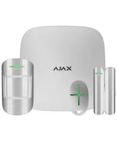 AJAX SYSTEMS Ajax StarterKit White: 1 db AJAX HUB, 1 db MotionProtect, 1 db DoorProtect, 1 db SpaceControl, fehér