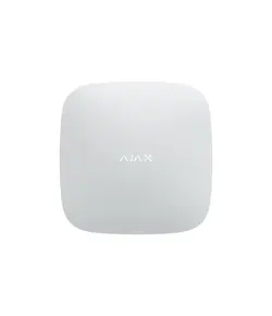AJAX SYSTEMS Ajax Hub vezetéknélküli riasztóközpont (HUB) beépített LAN és GSM / GPRS kommunikátorral, 100 vezetéknélküli eszköz, 9 partíció, 10 IP kamera és 50 felhasználó kezelése. Beépített akkumulátor, fehér