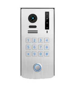 HONNOR SECURITY Videó kaputelefon 1 hívógombos kültéri egység vandálbiztos, nyomógombos kódzáras, 110° 1080P CMOS kamerával, IP66 védelem