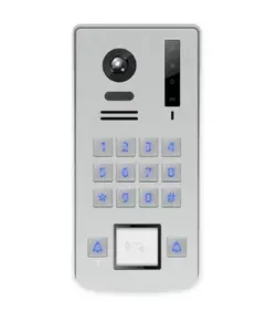 HONNOR SECURITY Video kaputelefon 2 hívógombos kültéri egység, vandálbiztos, nyomógombos kódzáras, kártyaolvasós, 110° 1080P CMOS kamerával, IP66