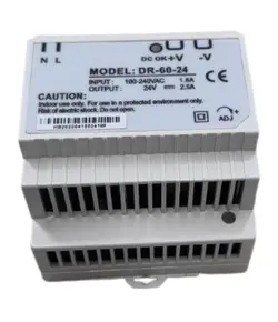 HONNOR SECURITY DIN sínre szerelhető tápegység 230Vac/24Vdc-2,5A busz leválasztó nélkül, 2 vezetékes video kaputelefonhoz.