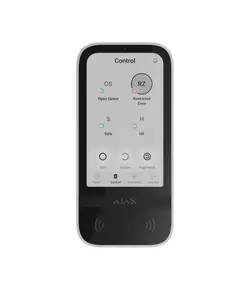 AJAX SYSTEMS Ajax KeyPad TouchScreen vezeték nélküli billentyűzet érintőképernyővel és érintés nélküli kezelés, fehér