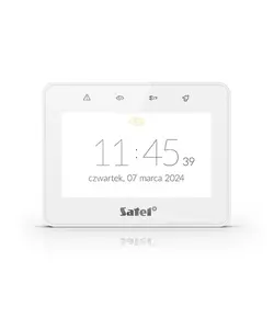SATEL 4.3" érintőképernyős kezelő, fehér, Mifare hitelesítés