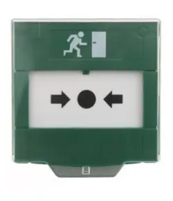 HONNOR SECURITY HS-K9RG-A DPDT Visszaállítható Vészkijárat Kioldó Nyomógomb – 2 Csoport NO/NC/COM, zöld