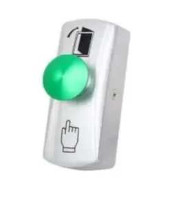 HONNOR SECURITY HS-K14T-B Cinkötvözet fém kiengedőgomb, nagy nyomógomb zöld