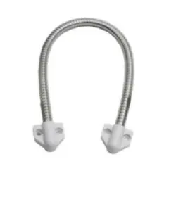 HONNOR SECURITY HS-201 rozsdamentes acél, műanyag fejű ajtóhurok, átvezető gégecső 400x8mm