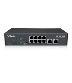 PROVISION-ISR PoE switch, CCTV rendszerekhez, 8+2 portos10/100Mbps, 8 letöltési port 8x100Mbp