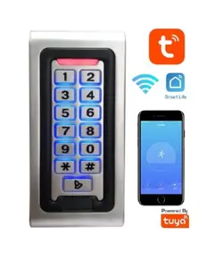 HONNOR SECURITY HS-208EW-ID-OUTDOOR-TUYA-WIFI Kültéri, önálló fémházas, fém nyomógombos, beléptető, EM 125KHz RFID kártyaolvasó Wifi TUYA alkalmazás