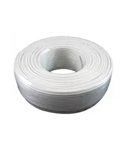 HONNOR SECURITY HS-2x0.22mm2 RIASZTÓ KÁBEL 100 m Sodrott réz erek, réz földszál alufólia árnyékolás, fehér PVC köpeny 