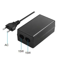 GENATA GNT-53003 Gigabites PoE injektor 30W 48V IEEE 802.3af/at IP40 fémházas fekete