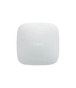 AJAX SYSTEMS Ajax Hub vezeték nélküli riasztóközpont (HUB) beépített LAN és GSM / GPRS kommunikátorral, 100 vezetéknélküli eszköz, 9 partíció, 10 IP kamera és 50 felhasználó kezelése. Beépített akkumulátor, fekete