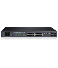 PROVISION-ISR PoE Switch, 16x100 Mbps PoE port, 2x1 Gbps Uplink port, 2x1 Gbps SFP port