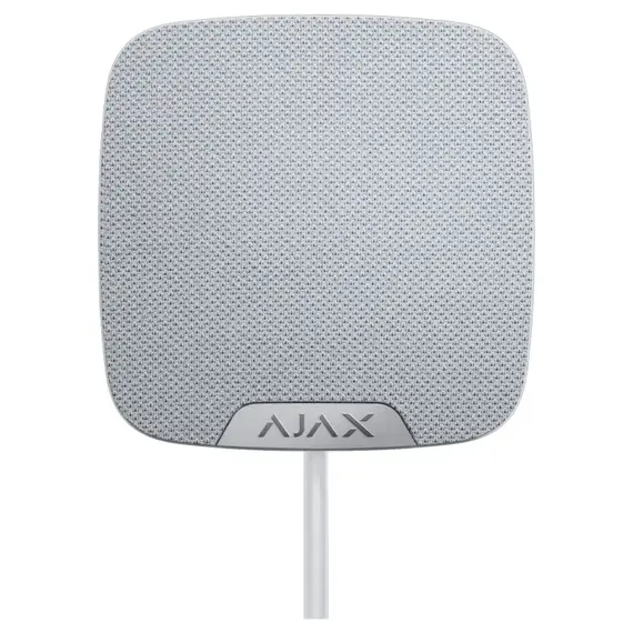 AJAX SYSTEMS Ajax HomeSiren vezetékes beltéri hangjelző, állítható hangerő 85-113 dB 1 m LED visszajelzés, fehér