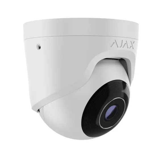 AJAX SYSTEMS Ajax IP dome kamera, 8 MP, 4 mm, 3840 x 2160 PX, WDR, @ 20 fps (4K UHD) (8EU) ASP, fehér