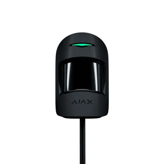 AJAX SYSTEMS Ajax MotionProtect Plus vezetékesi kombinált PIR+MW mozgásérzékelő, 12 m 85°, kisállatvédelem 20 kg / 50 cm, fekete