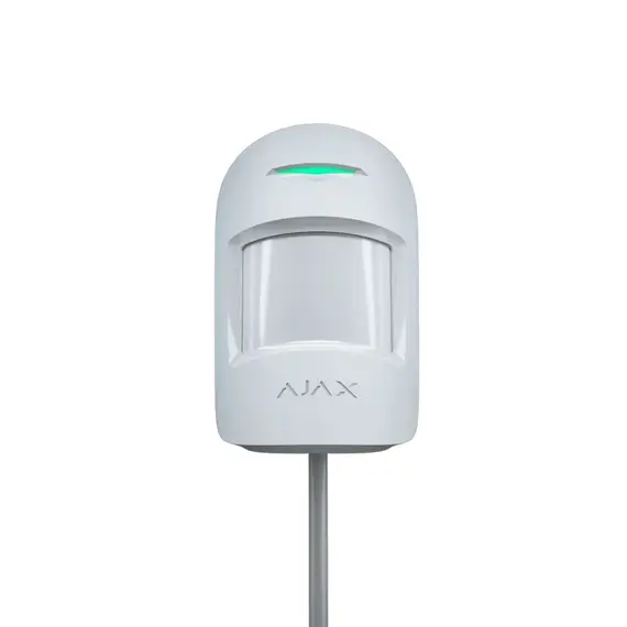 AJAX SYSTEMS Ajax MotionProtect Plus vezetékes kombinált PIR+MW mozgásérzékelő, 12 m 85°, kisállatvédelem 20 kg / 50 cm, fehér