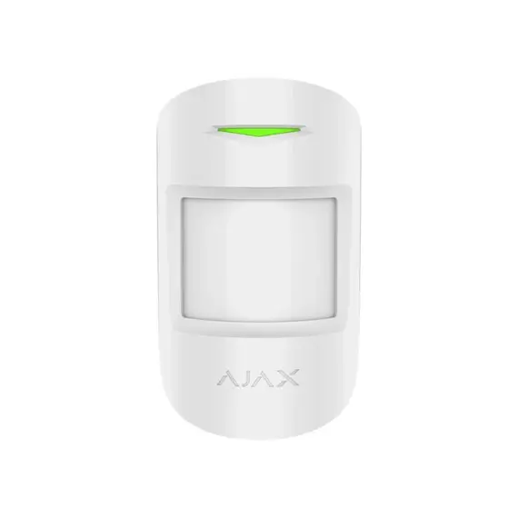 AJAX SYSTEMS Ajax MotionProtect Plus vezeték nélküli kombinált PIR+MW mozgásérzékelő, 12 m 85°, kisállatvédelem 20 kg / 50 cm, fehér