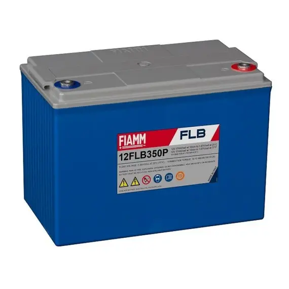 FIAMM 12FLB350P, FIAMM prémium akkumulátor, 12V/95Ah, 31 kg, h: 302 sz: 174 m: 214mm