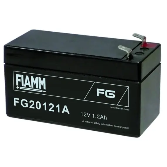 FIAMM FG20121A, FIAMM prémium akkumulátor, 12V/1,2Ah, 0,5 kg, h: 97 sz: 43 m: 51mm