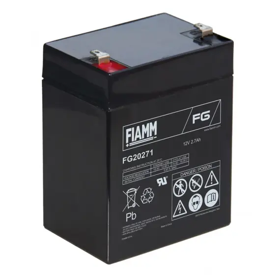 FIAMM FG20271, FIAMM prémium akkumulátor, 12V/2,7Ah, 1,1 kg, h: 79 sz: 56 m: 99mm
