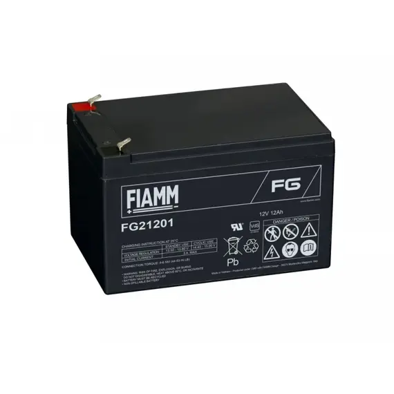 FIAMM FG21201, FIAMM prémium akkumulátor, 12V/12Ah, 3,8 kg, h: 151 sz: 98 m: 95mm