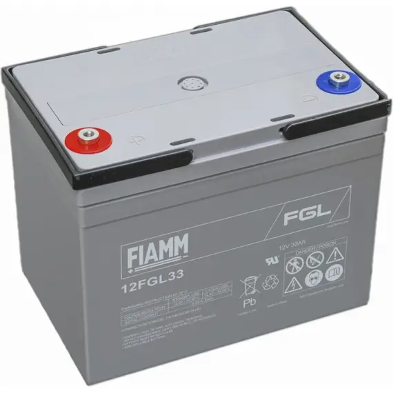 FIAMM 12FGL33, FIAMM prémium akkumulátor, 12V/33Ah, 10,6 kg, h: 196 sz: 130 m: 163mm
