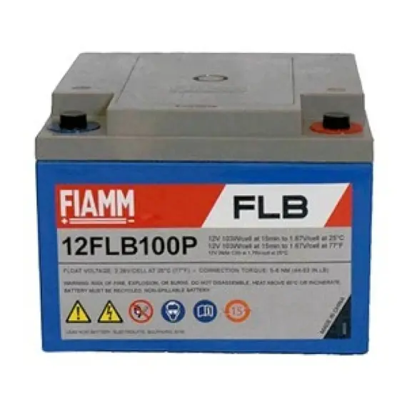 FIAMM 12FLB100P, FIAMM prémium akkumulátor, 12V/26Ah, 9,35 kg, h: 166 sz: 175 m: 118mm