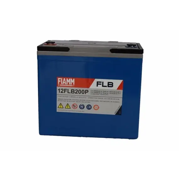 FIAMM 12FLB200P, FIAMM prémium akkumulátor, 12V/55Ah, 18,5 kg, h: 230 sz: 140 m: 207mm