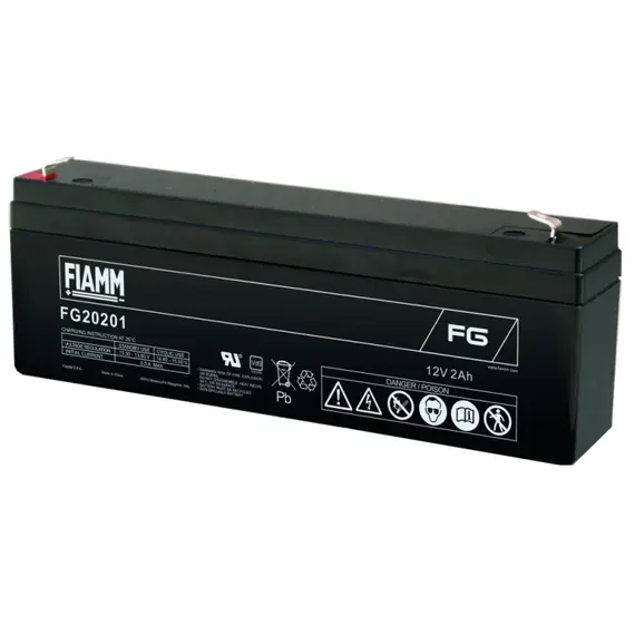 FIAMM FG20201, FIAMM prémium akkumulátor, 12V/2Ah, 0,8 kg, h: 178 sz: 35 m: 60mm
