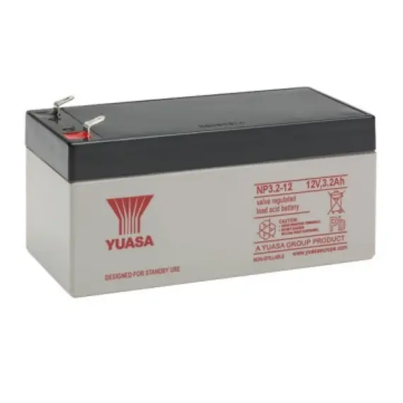 YUASA Ipari VRLA akkumulátor, 12V, 3,2 Ah, zárt, gondozásmentes, 5 év élettartam