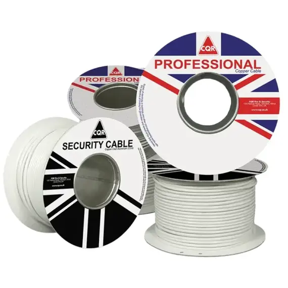 CQR 4x022 mm2 névleges keresztmetszet biztonságtechnikai kábel, ónozott réz, PVC, árnyékolt BS4737-3.30:2015 és EN50575 „CPR” szabványok, EN50575 Euroosztály