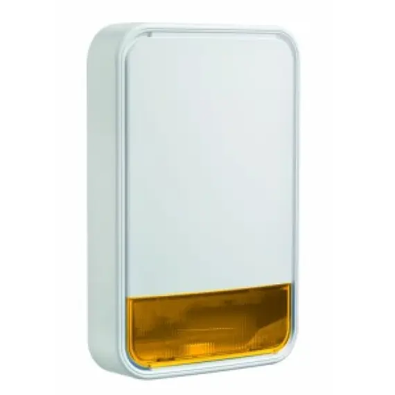 DSC NEO PowerG 868 MHz vezeték nélküli kültéri hang-fény jelző, borostyánsárga