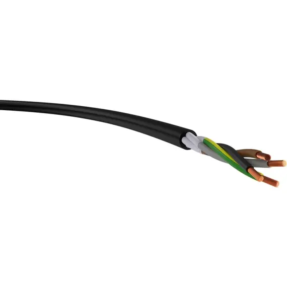 SOLLEYSEC 4x0,75 mm2 névleges keresztmetszetű, sodrott, ónozott Cu-vezető, gumi érszigetelés és gumiköpeny