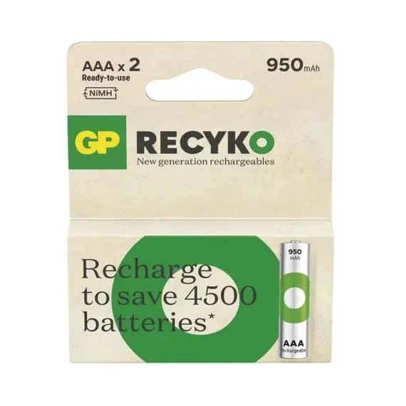 GP AAA 950mAh GP100AAAHCE-PP2 Recyko mikro akku Ni-Mh
