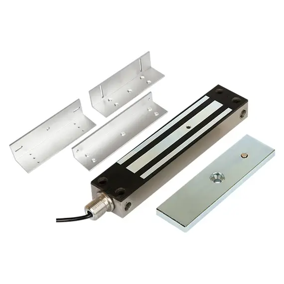 EMAGNET INOX síkmágnes 280kg tartóerő 12/24Vdc IP65 Z-L konzol szett 220x48x23mm kültéri