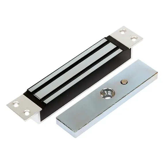 EMAGNET Bevésős síkmágnes 180kg tartóerő 12/24Vdc 184x30,5x22,5mm IP42 tolóajtókhoz