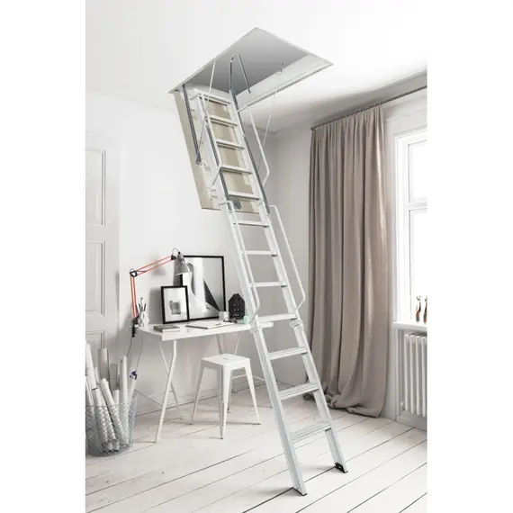 FANTOZZI ACI TRE kézi nyitású három részes padlásfeljáró ELEGANT kivitelben, csapónyílás: 120x70 - 130x70, magasság: 265/275 - 291/300, ajtó vastagság: 18/28